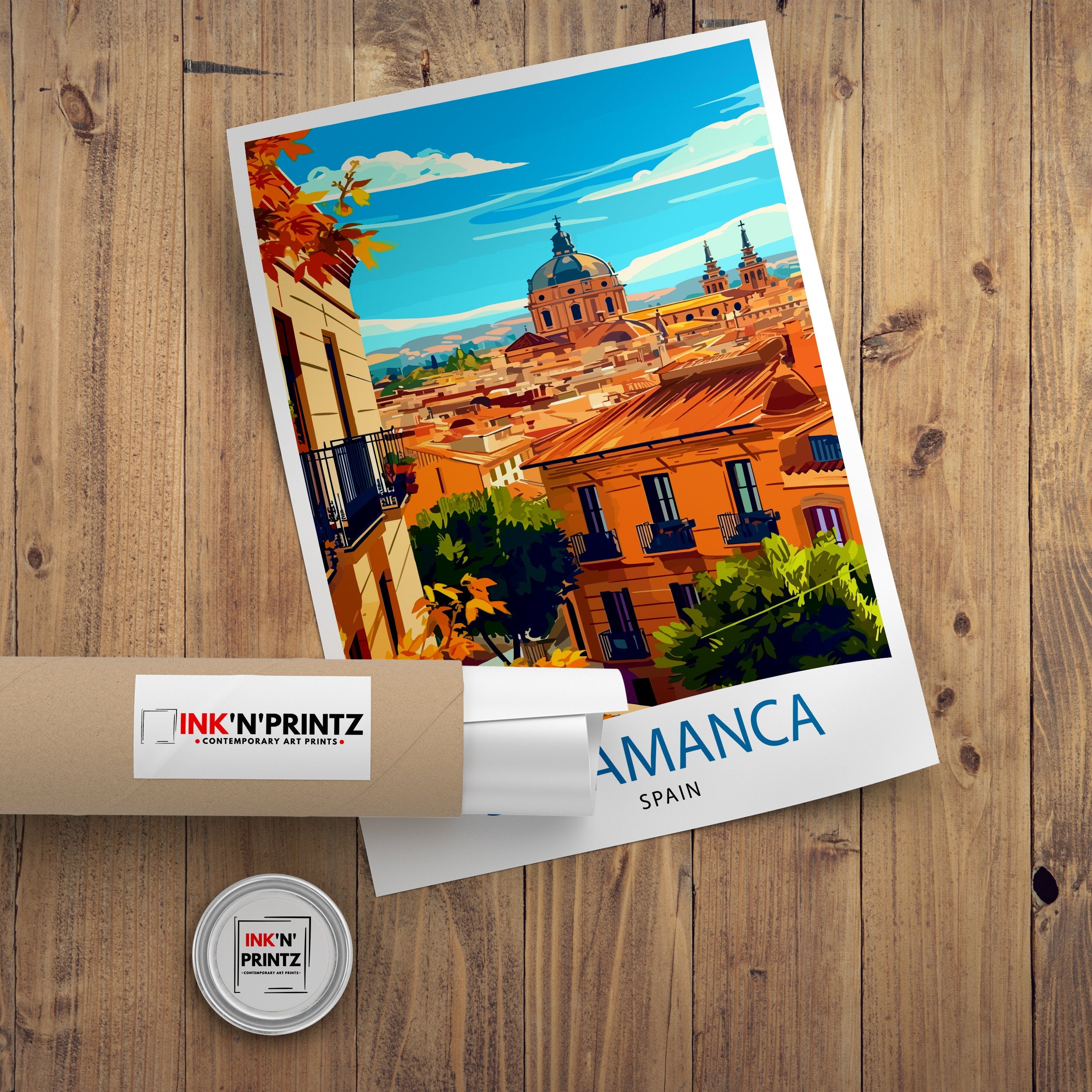 Salamanca Spain Travel Print | Salamanca Wall Art | Salamanca Illustration | Spain Travel Poster | Salamanca Gift | Spain Home Decor