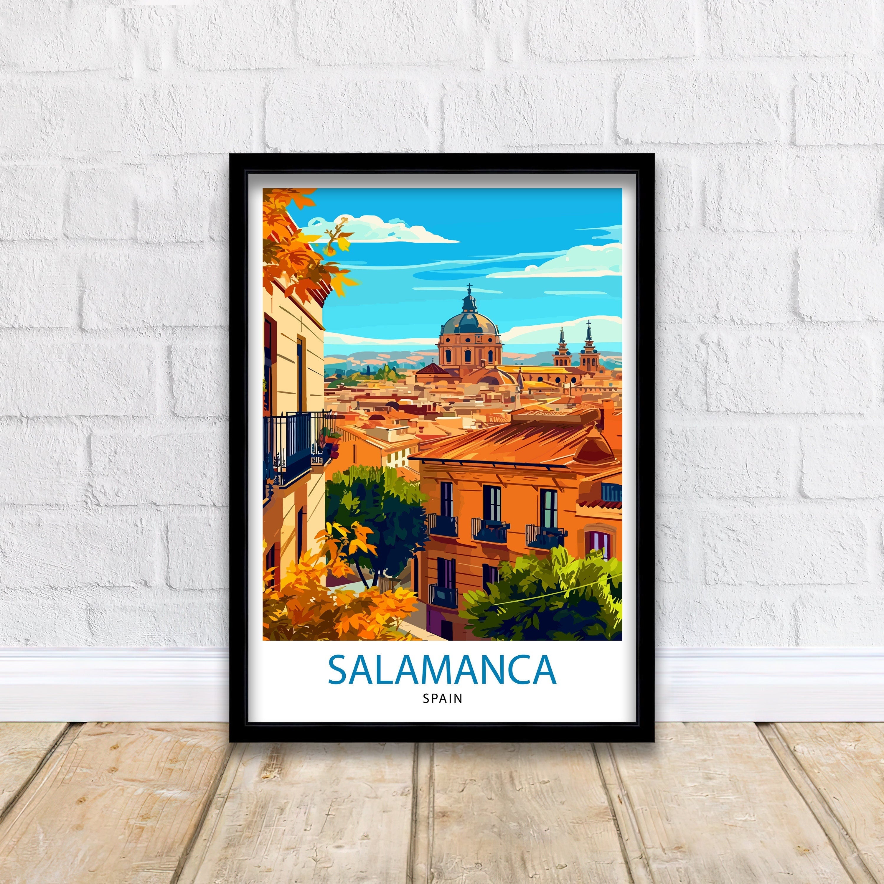 Salamanca Spain Travel Print | Salamanca Wall Art | Salamanca Illustration | Spain Travel Poster | Salamanca Gift | Spain Home Decor