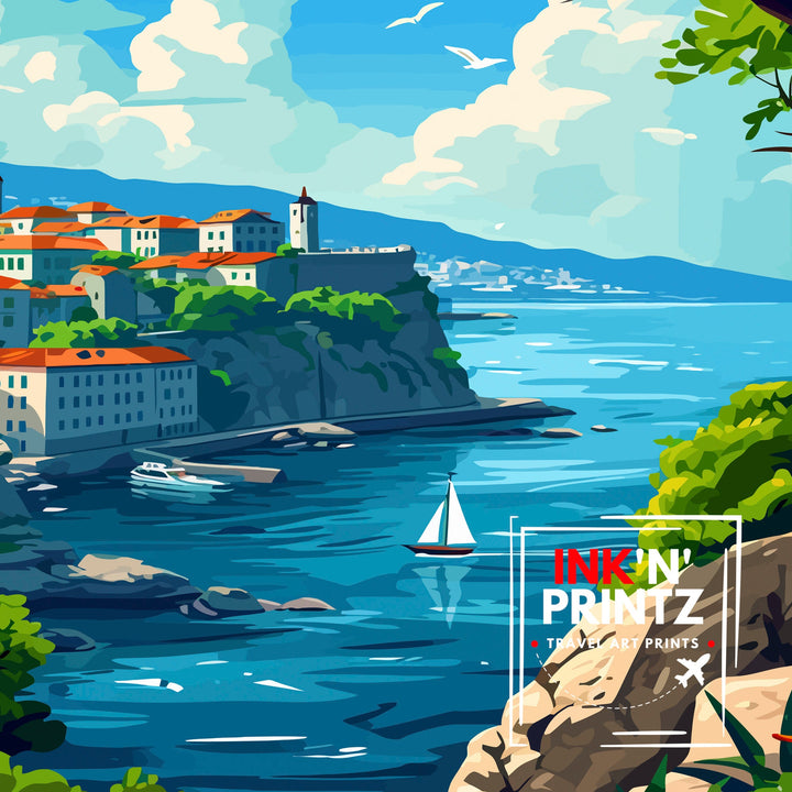 Trieste Italy Travel Poster Trieste Wall Art Trieste Home Decor Italy Travel Poster Trieste Illustration Trieste Gift