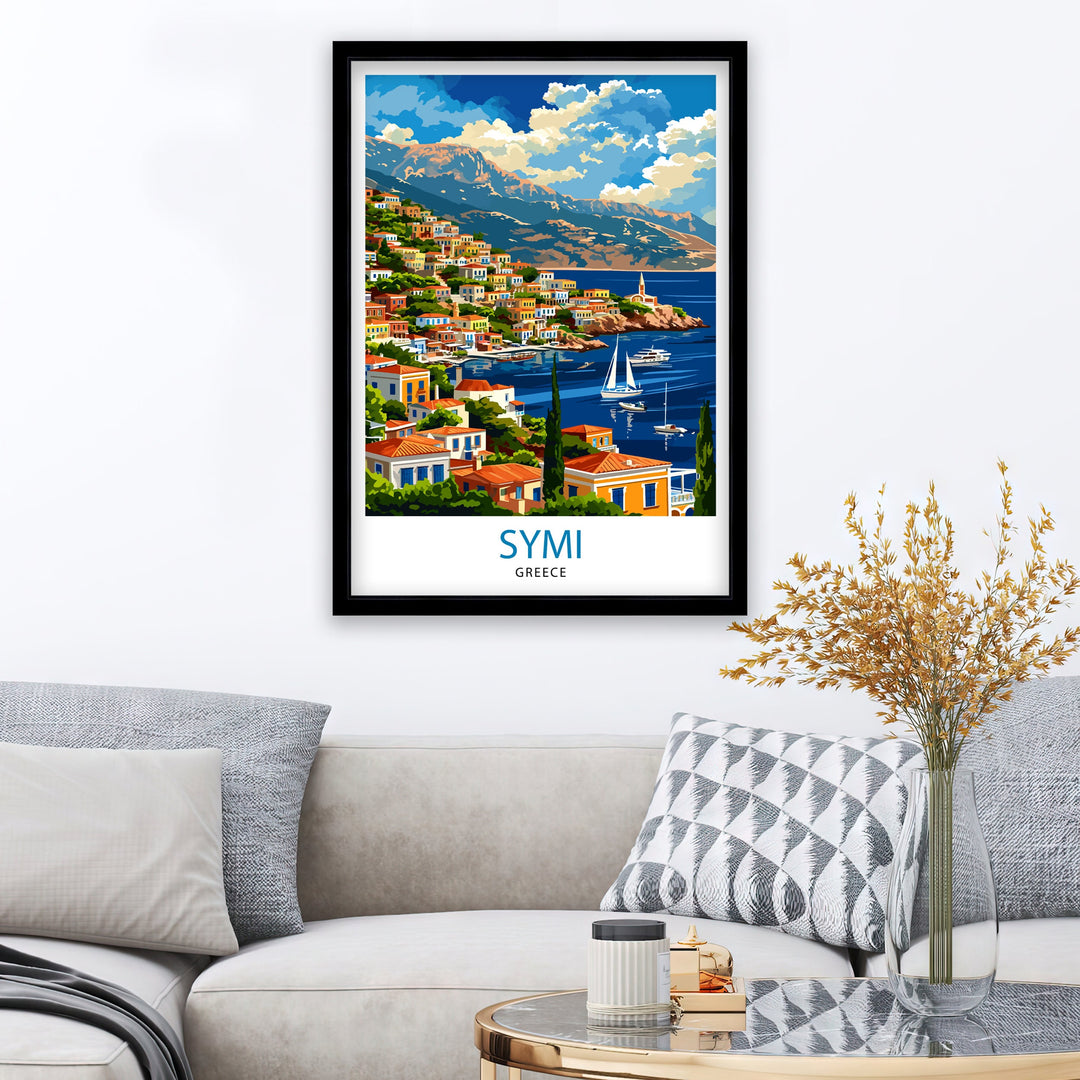 Symi Greece Travel Poster Symi Island