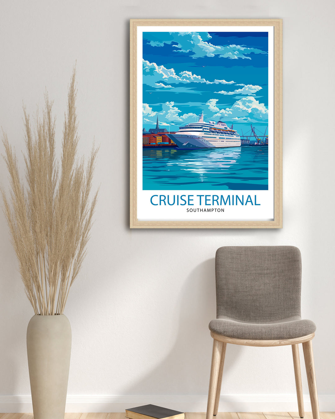 Southampton UK Poster English Port City Art Southampton Docks Poster Hampshire