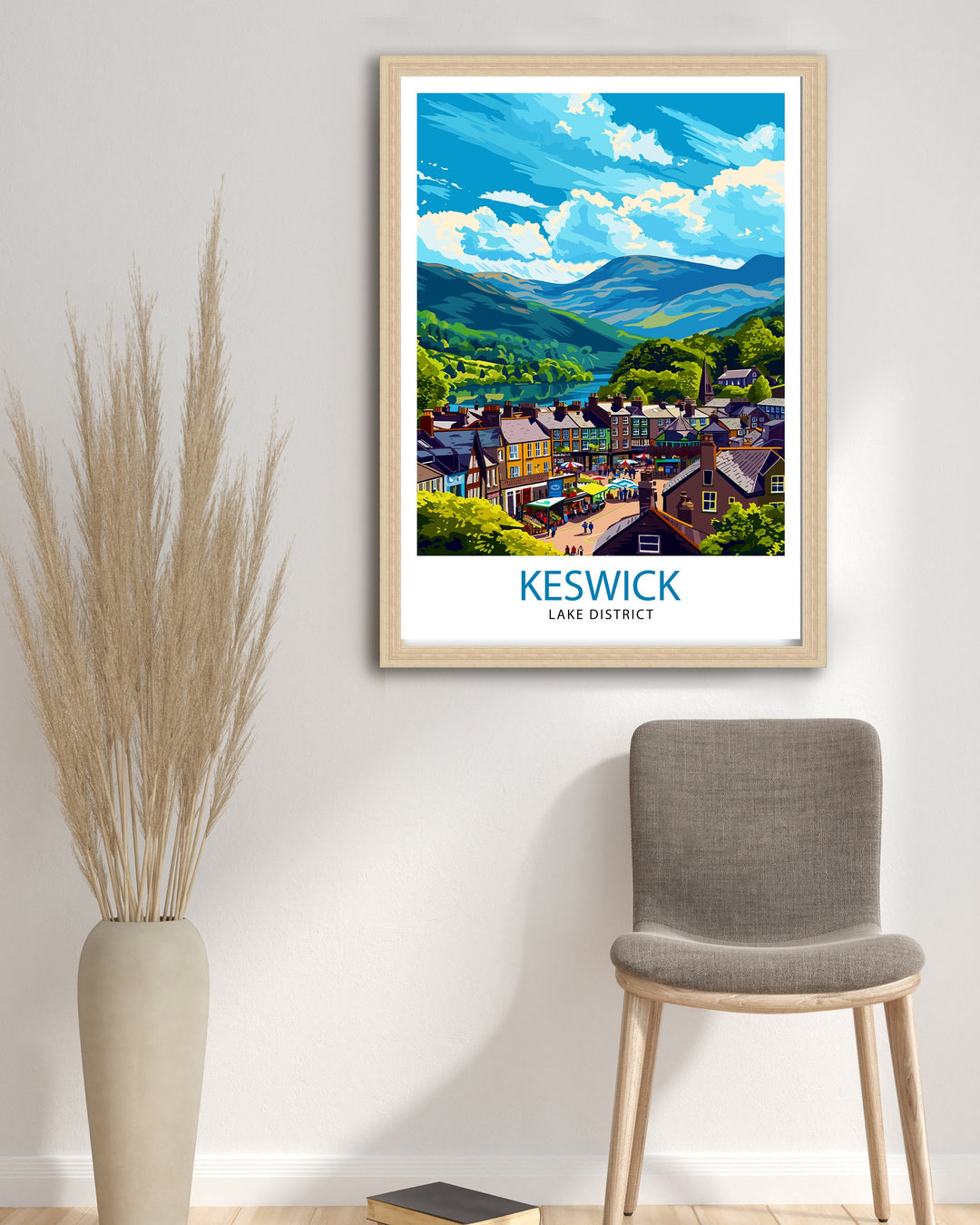 Keswick Lake District Travel Poster Lake District