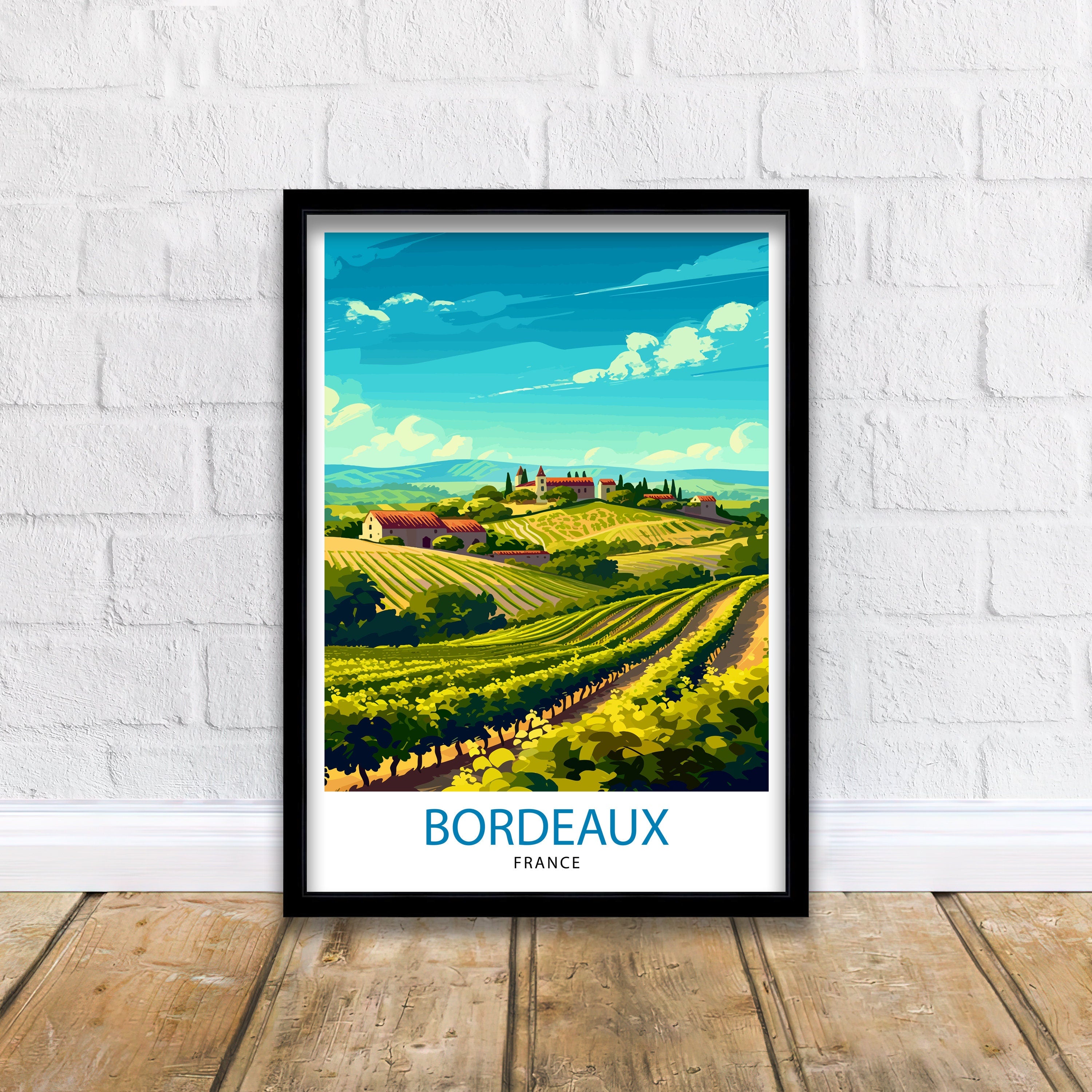 Bordeaux France Travel Print Bordeaux Wall Decor Bordeaux Poster France Travel Prints Bordeaux Art Print Bordeaux Illustration Bordeaux