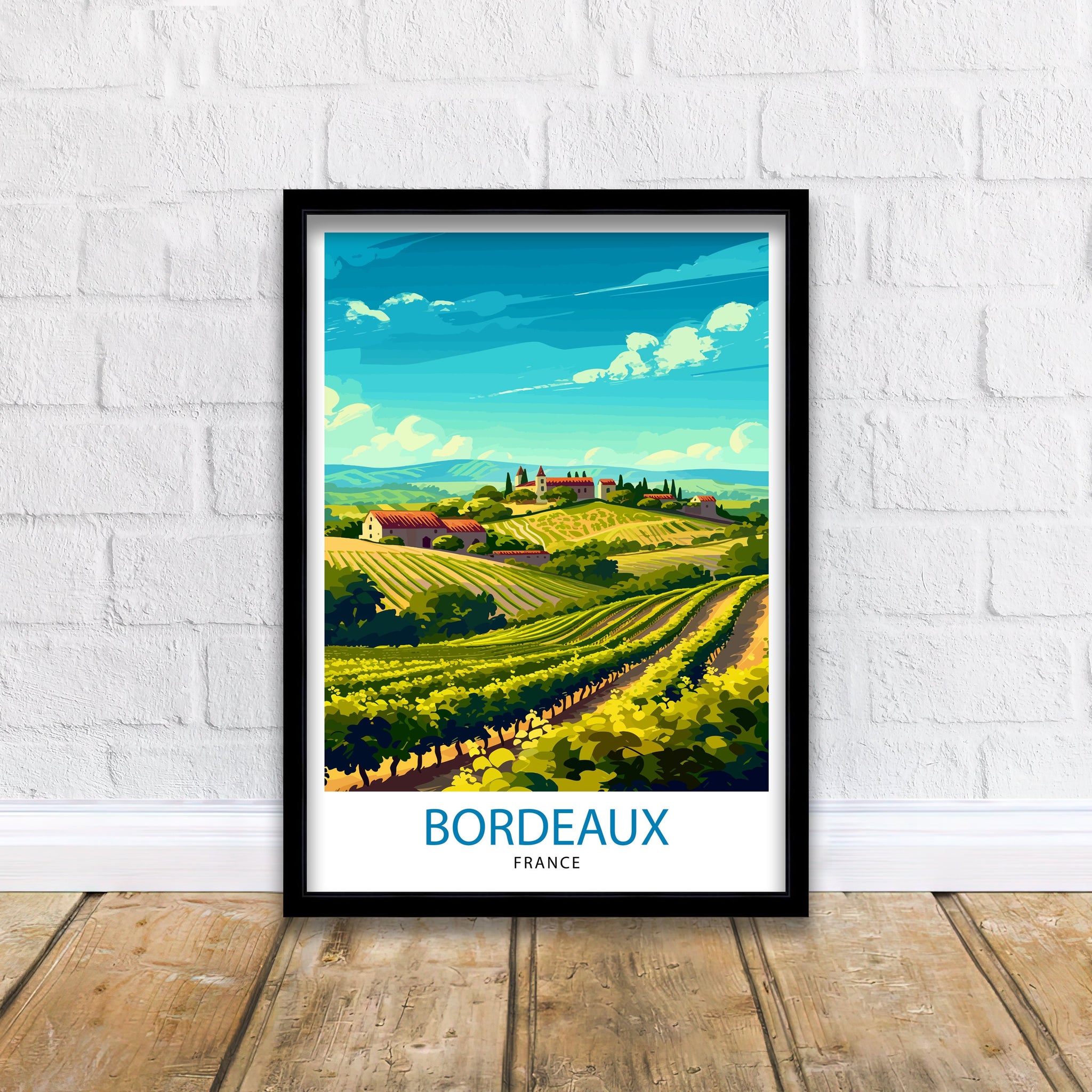 Bordeaux France Travel Print Bordeaux Wall Decor Bordeaux Poster France Travel Prints Bordeaux Art Print Bordeaux Illustration Bordeaux