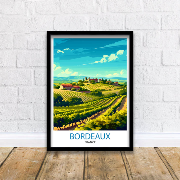 Bordeaux France Travel Poster Bordeaux