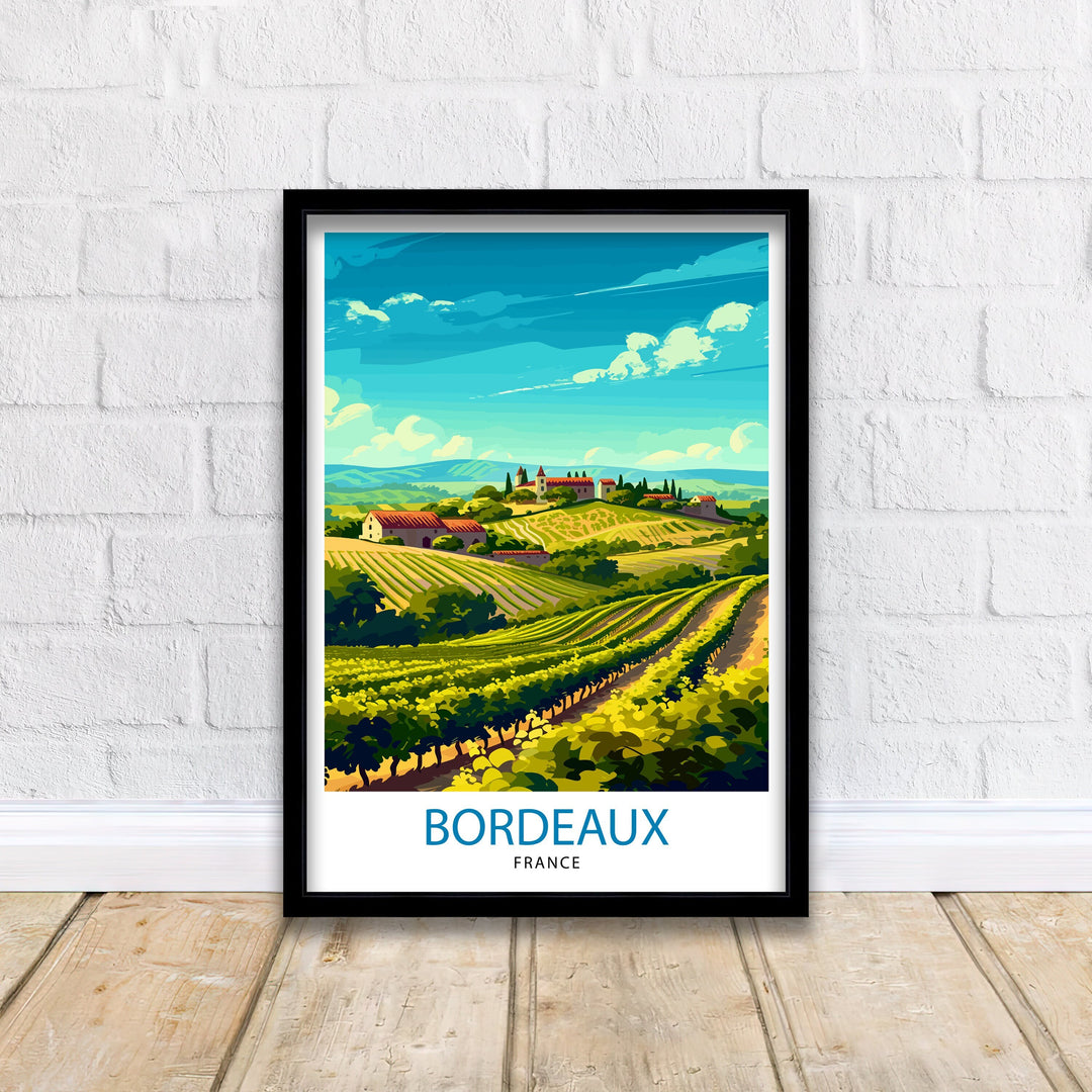 Bordeaux France Travel Poster Bordeaux