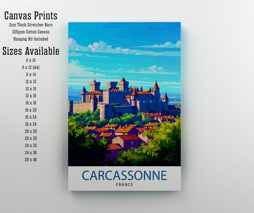 Carcassonne France Travel Poster Carcassonne