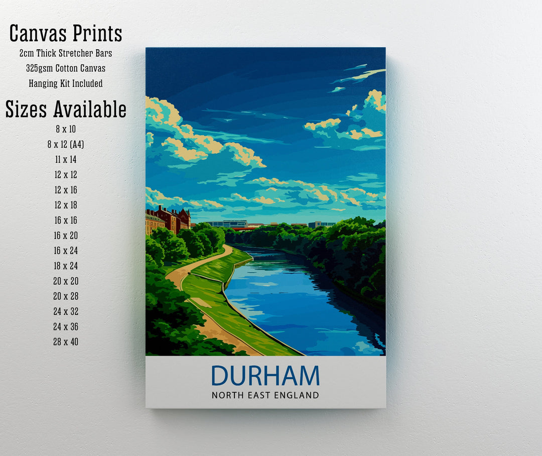 Durham United Kingdom Travel Poster Durham