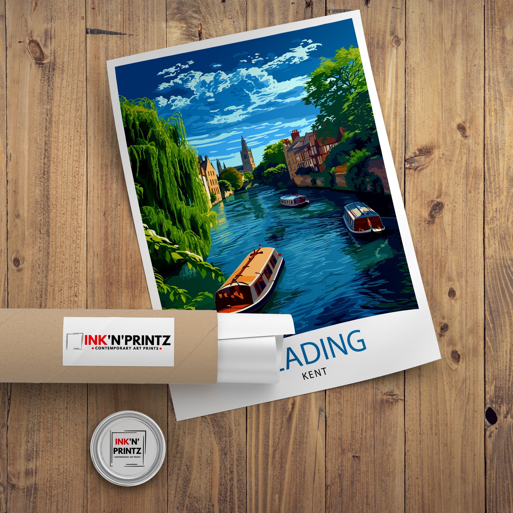 Canterbury Kent Travel Print Canterbury Wall Decor Canterbury Home Living Decor Canterbury Kent Illustration Travel Poster Gift