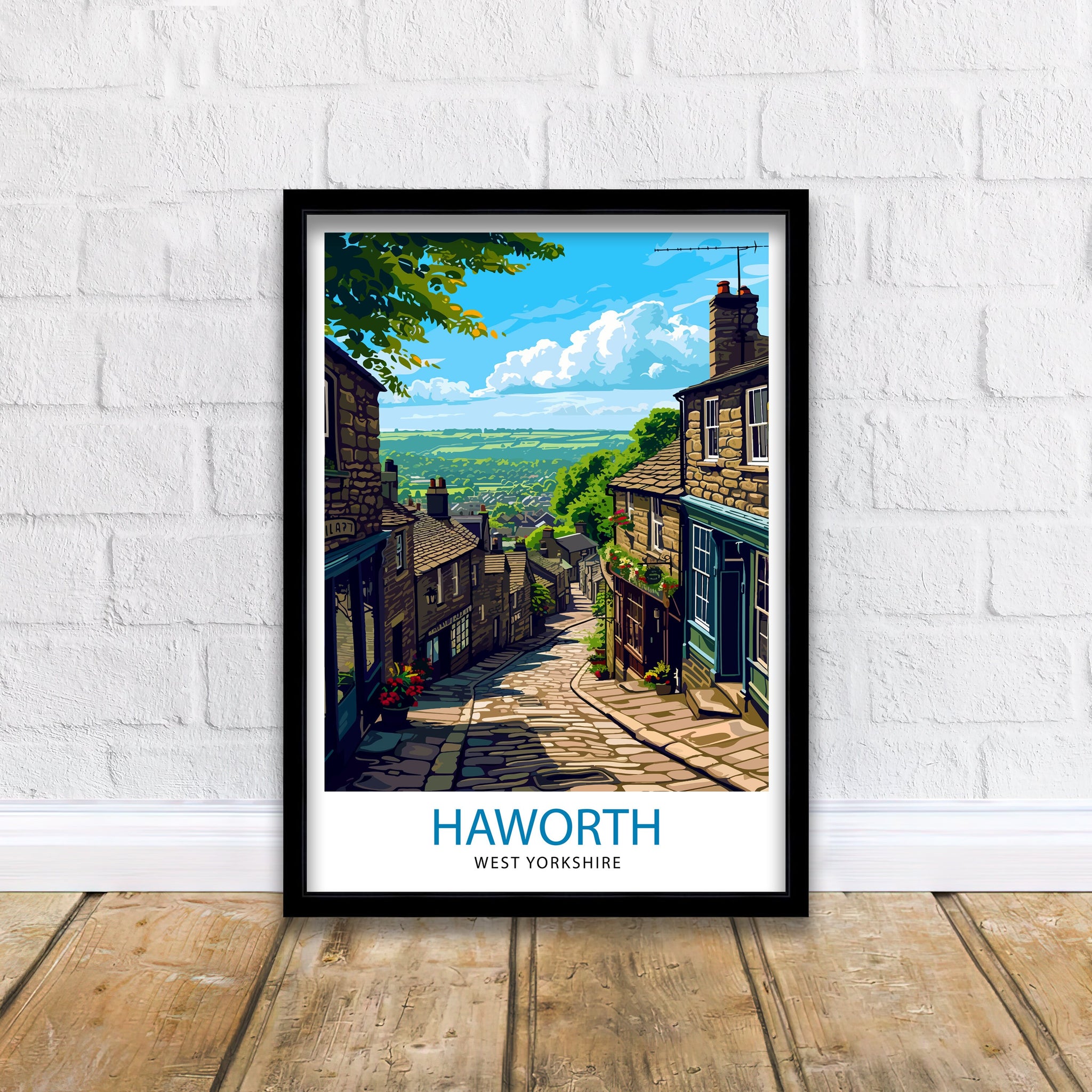 Haworth Yorkshire Travel Print Haworth Wall Art Haworth Home Decor Haworth Illustration Yorkshire Travel Poster Gift For Haworth, England