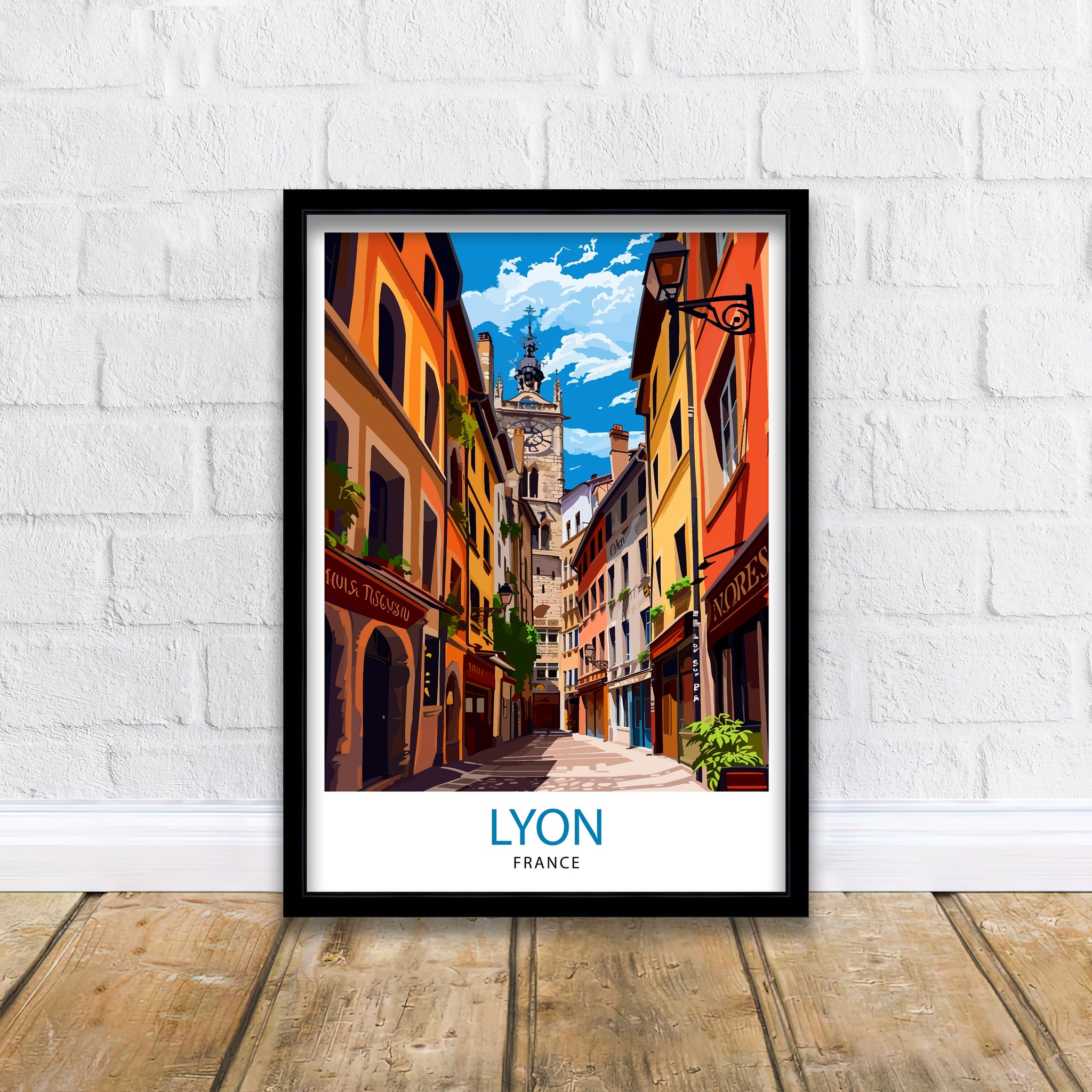 Lyon France Travel Print Lyon Wall Decor Lyon Poster France Travel Prints Lyon Art Print Lyon Illustration Lyon Wall Art - France Print