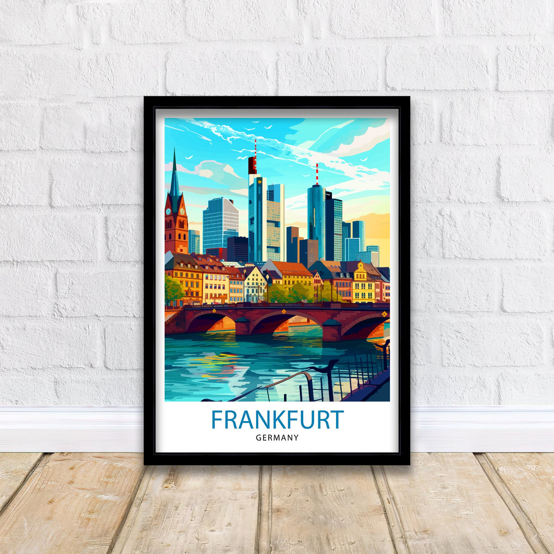 Frankfurt Germany Travel Poster Frankfurt