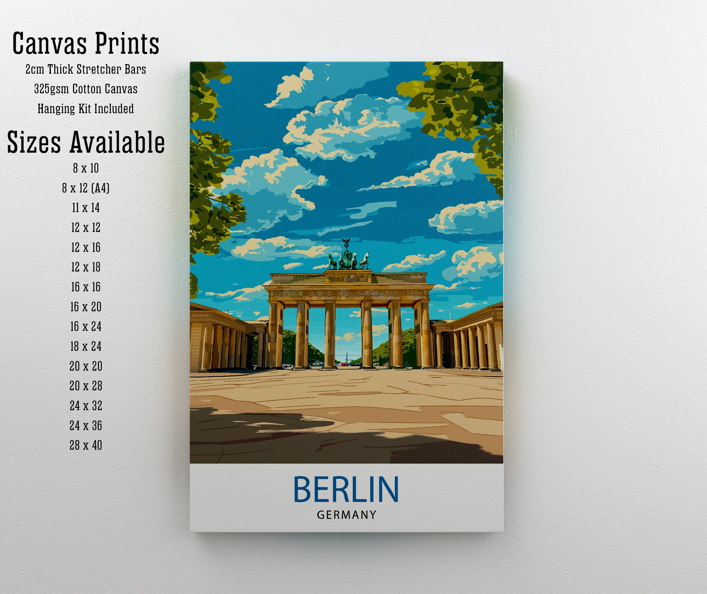 Berlin Germany Travel Print Berlin Wall Decor Germany Travel Poster Berlin Illustration Berlin Wall Art Berlin Gift Germany Home Decor