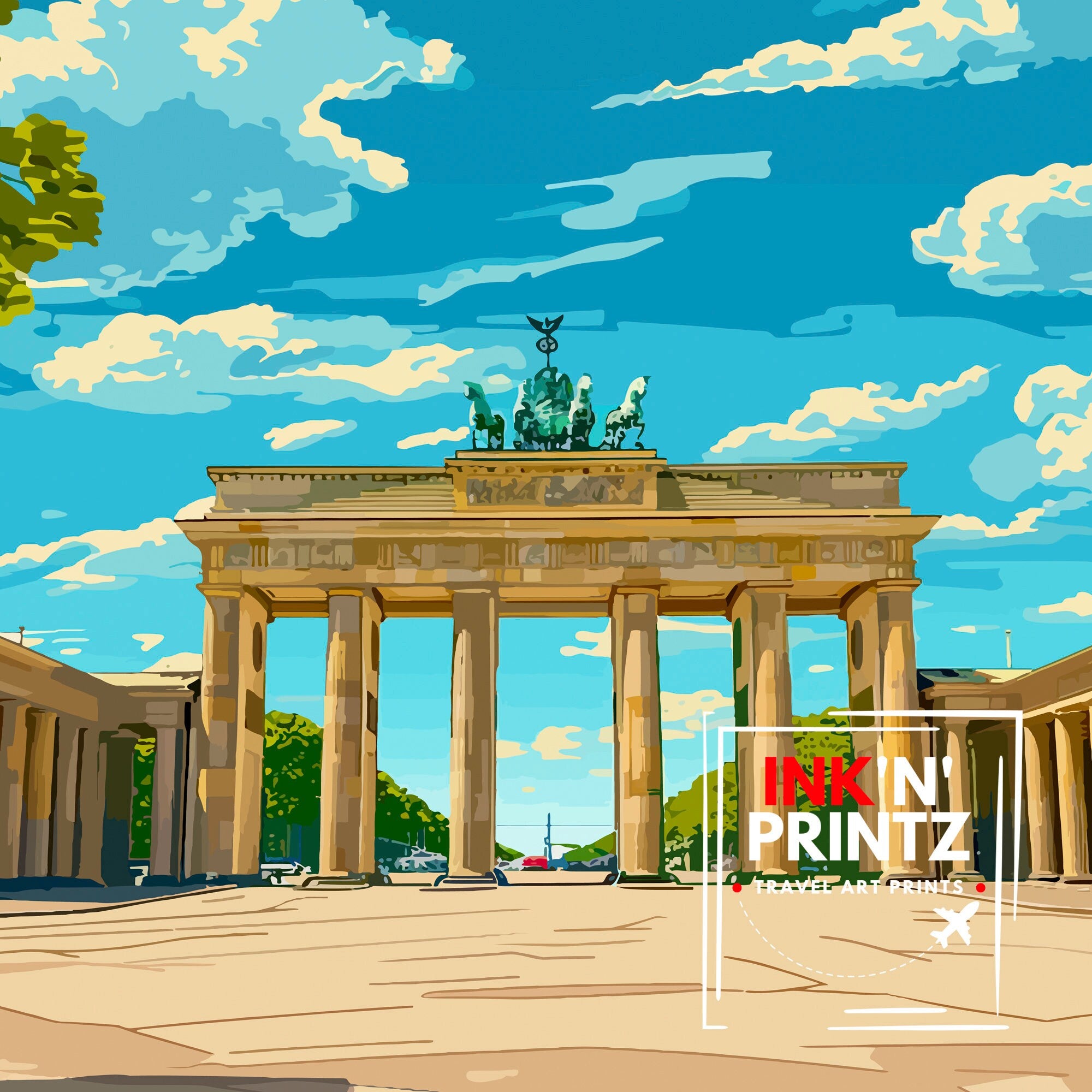 Berlin Germany Travel Print Berlin Wall Decor Germany Travel Poster Berlin Illustration Berlin Wall Art Berlin Gift Germany Home Decor