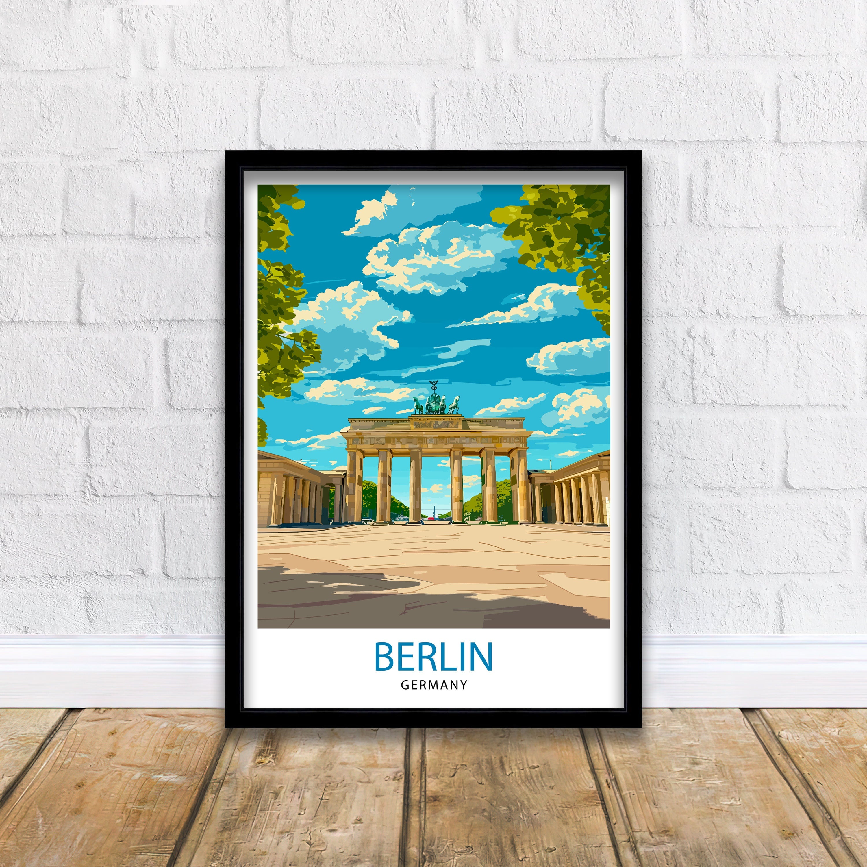 Berlin Germany Travel Print Berlin Wall Decor Germany Travel Poster Berlin Illustration Berlin Wall Art Berlin Gift Germany Home Decor