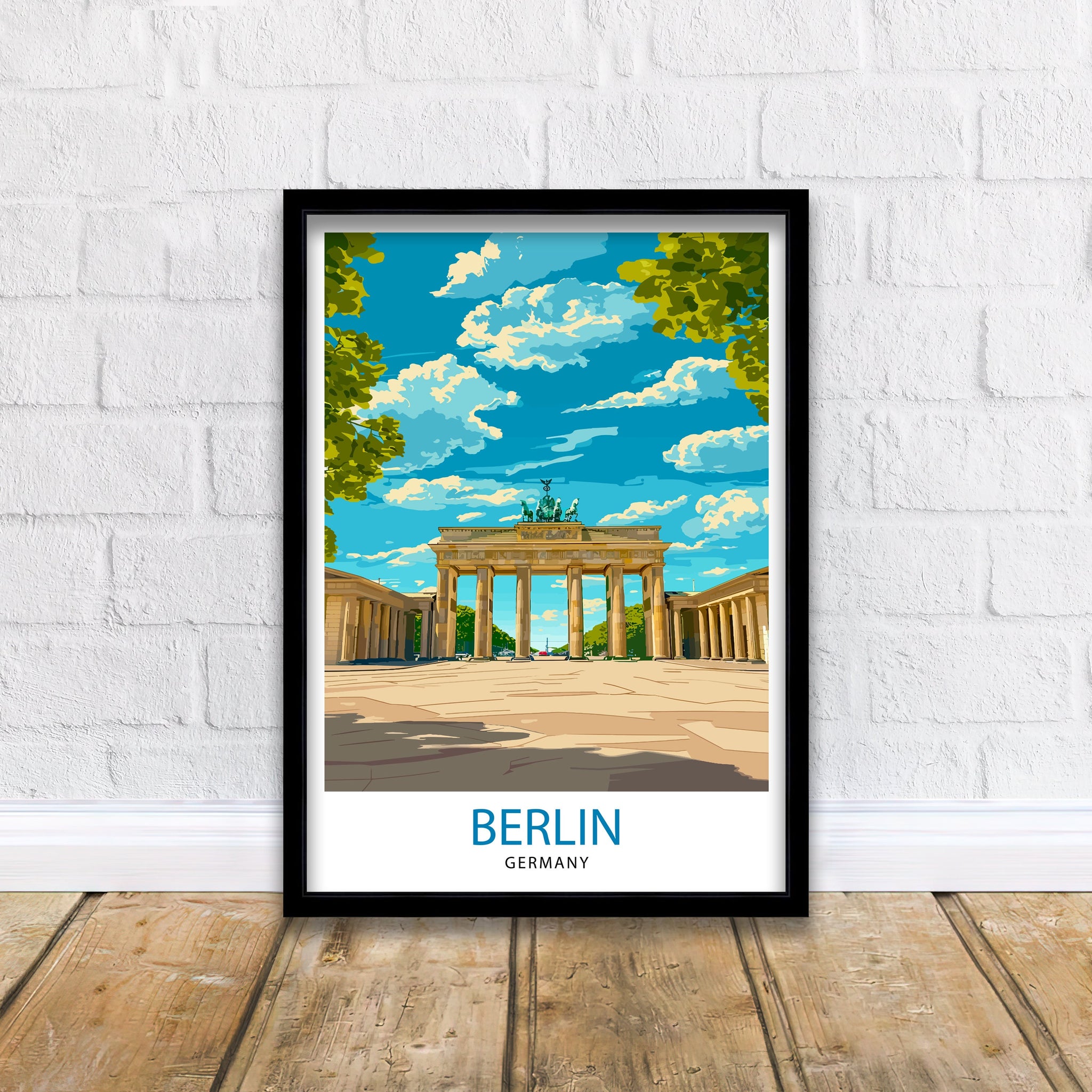 Berlin Germany Travel Print Berlin Wall Decor Germany Travel Poster Berlin Illustration Berlin Wall Art Berlin Gift Germany Home Decor