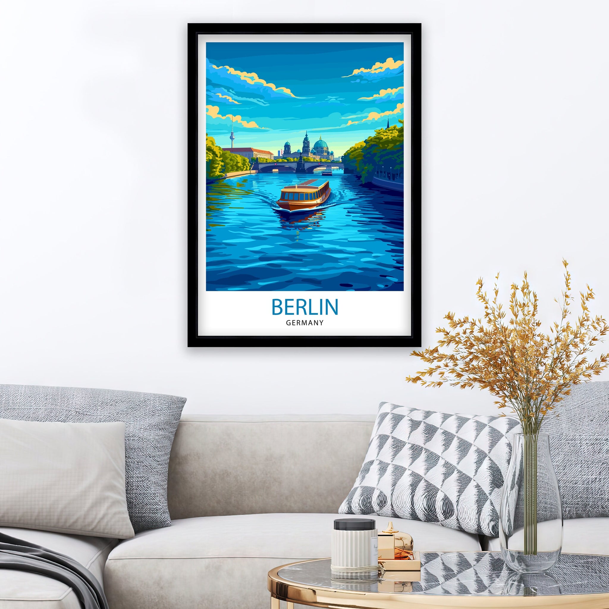 Berlin Germany Travel Print Berlin Wall Decor Germany Travel Poster Berlin Illustration Berlin Wall Art Berlin Gift Germany Home Decor