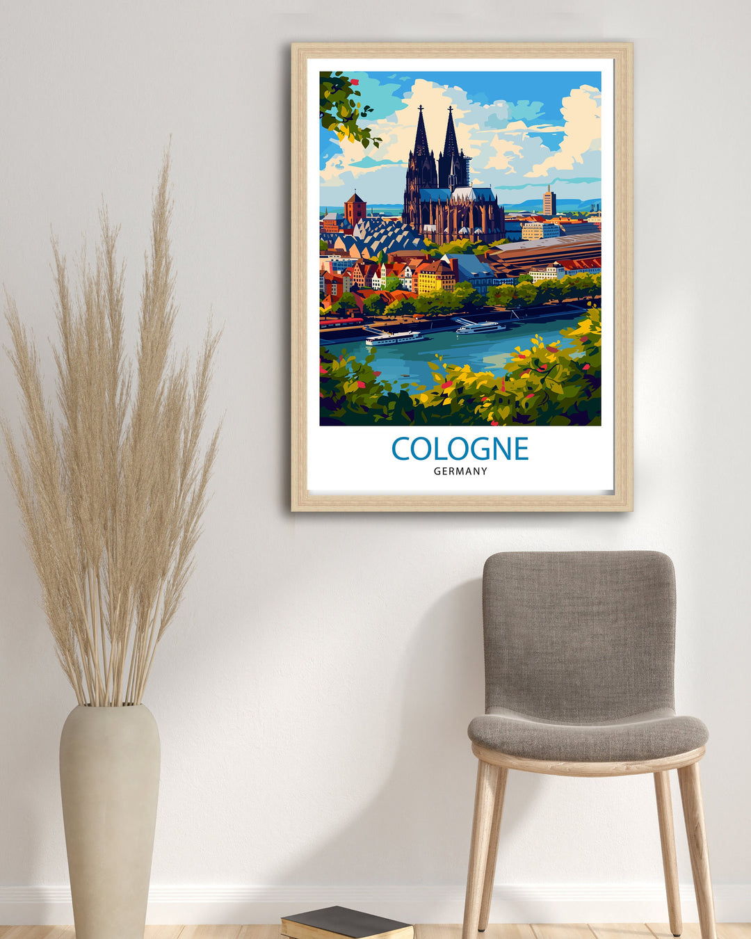 Cologne Germany Travel Poster , Cologne