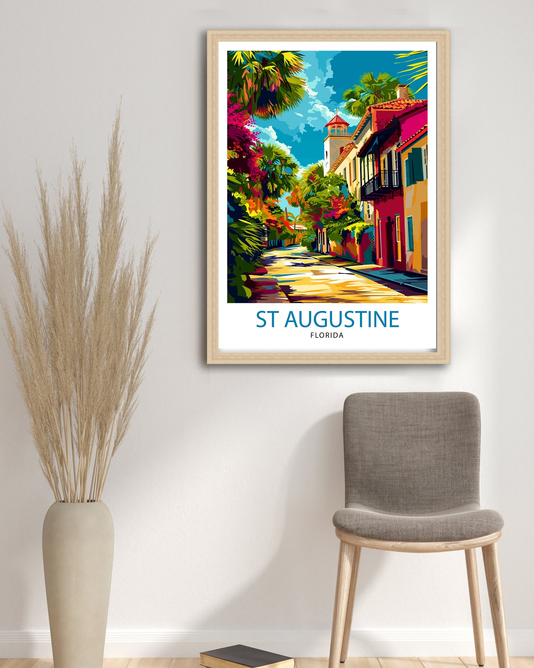 St Augustine Florida Travel Poster St Augustine Wall Decor St Augustine Print| Florida Travel Print St Augustine Art Print St Augustine