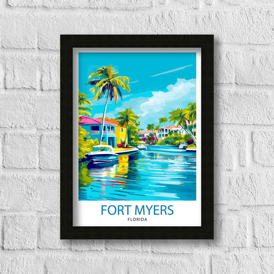 Fort Myers Beach Florida Travel Poster