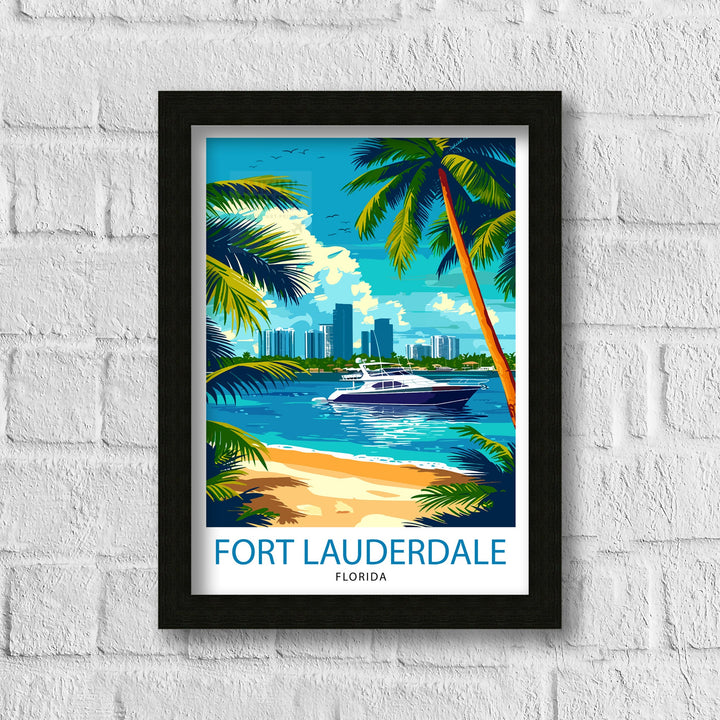 Fort Lauderdale Travel Poster Fort Lauderdale