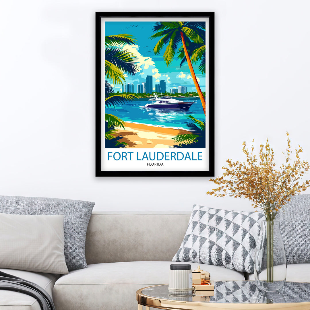 Fort Lauderdale Travel Poster Fort Lauderdale