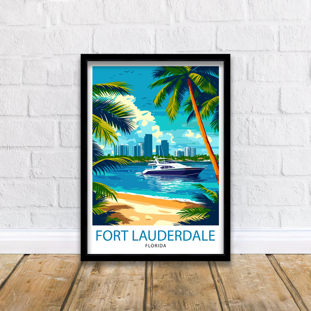 Fort Lauderdale Travel Poster Fort Lauderdale