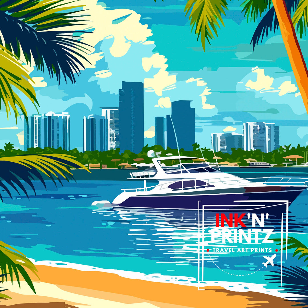 Fort Lauderdale Travel Poster Fort Lauderdale