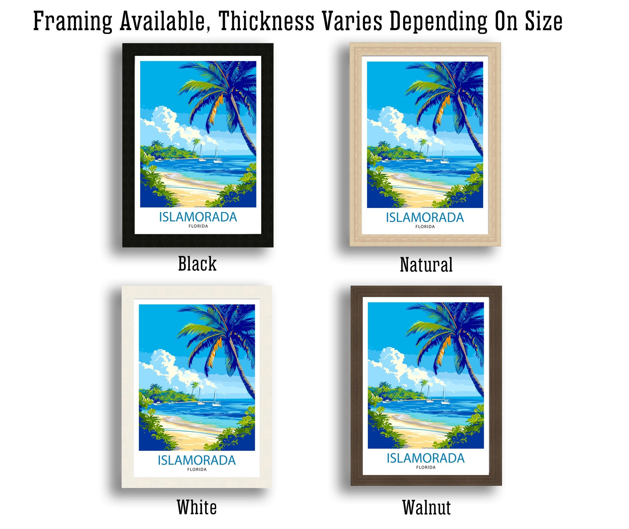 Islamorada Florida Print| Village of Islands Art Florida Keys Poster Tropical Paradise Wall Decor Coastal Escape Artwork