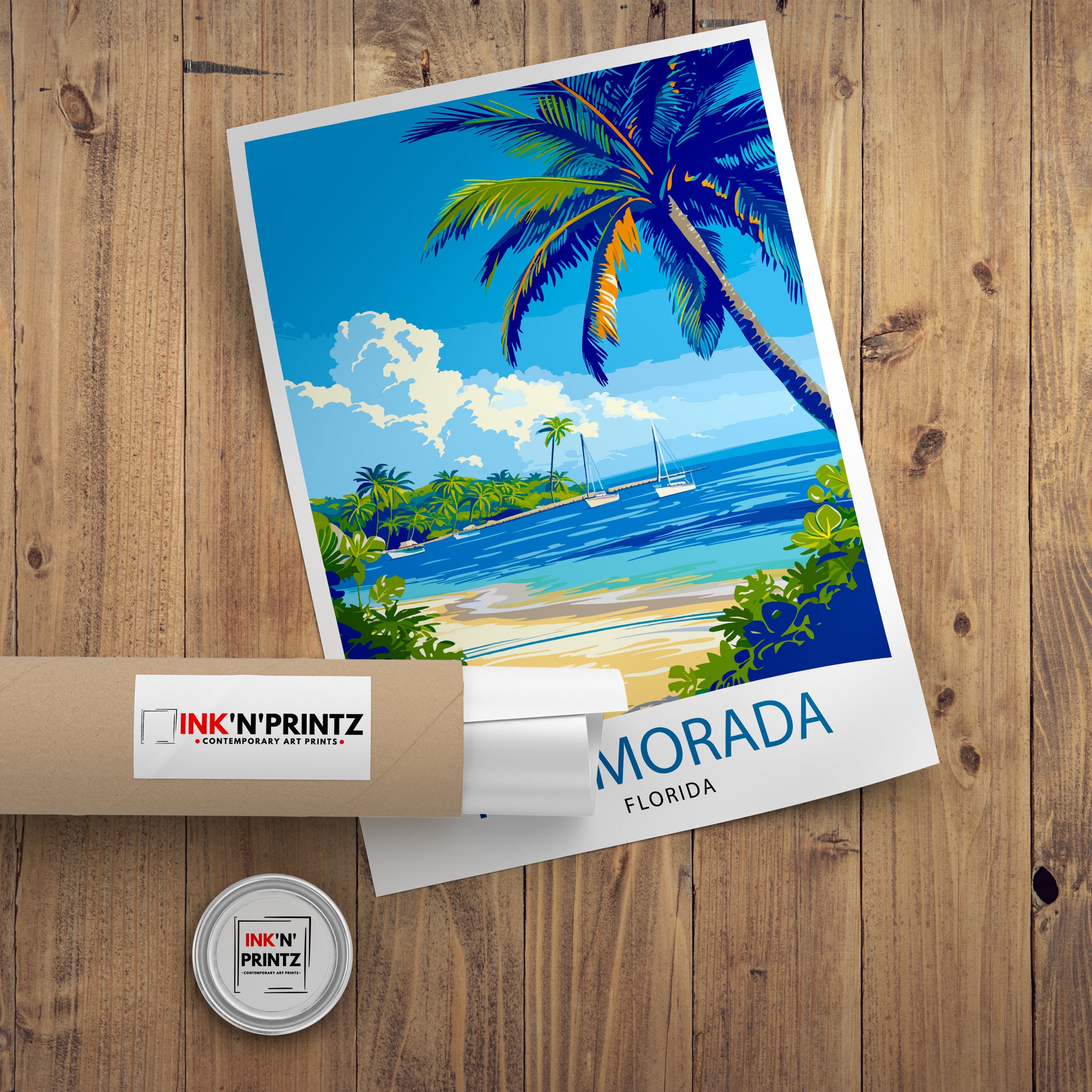 Islamorada Florida Print| Village of Islands Art Florida Keys Poster Tropical Paradise Wall Decor Coastal Escape Artwork