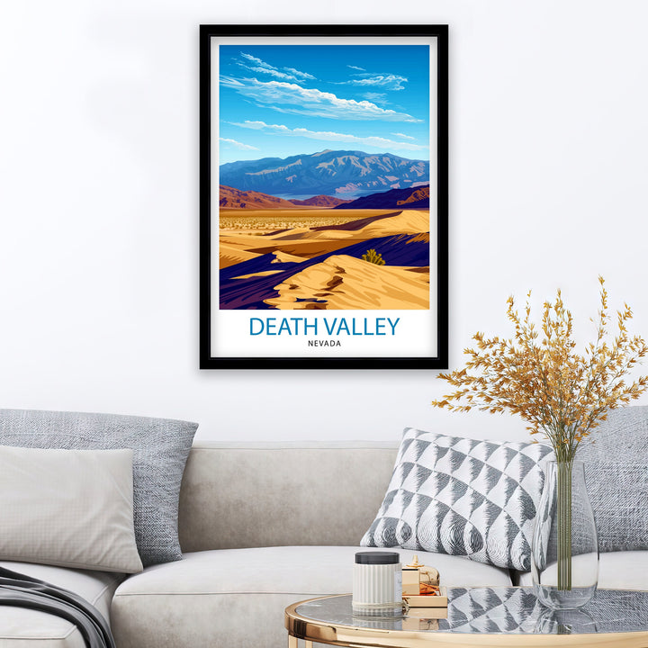 Death Valley Nevada Poster Extreme Desert Landscape Art National Park Poster USA Wilderness