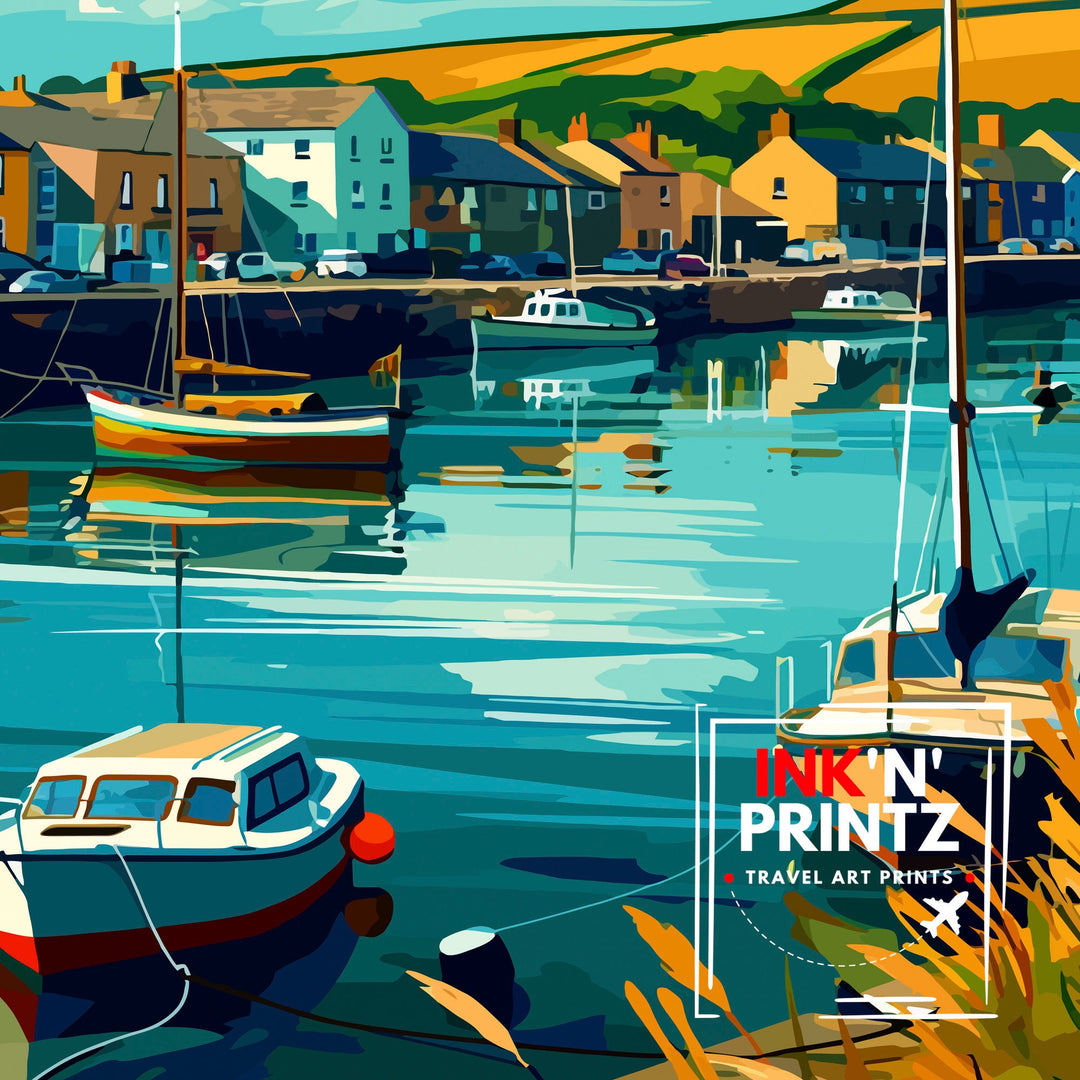 Padstow Cornwall Travel Poster Padstow