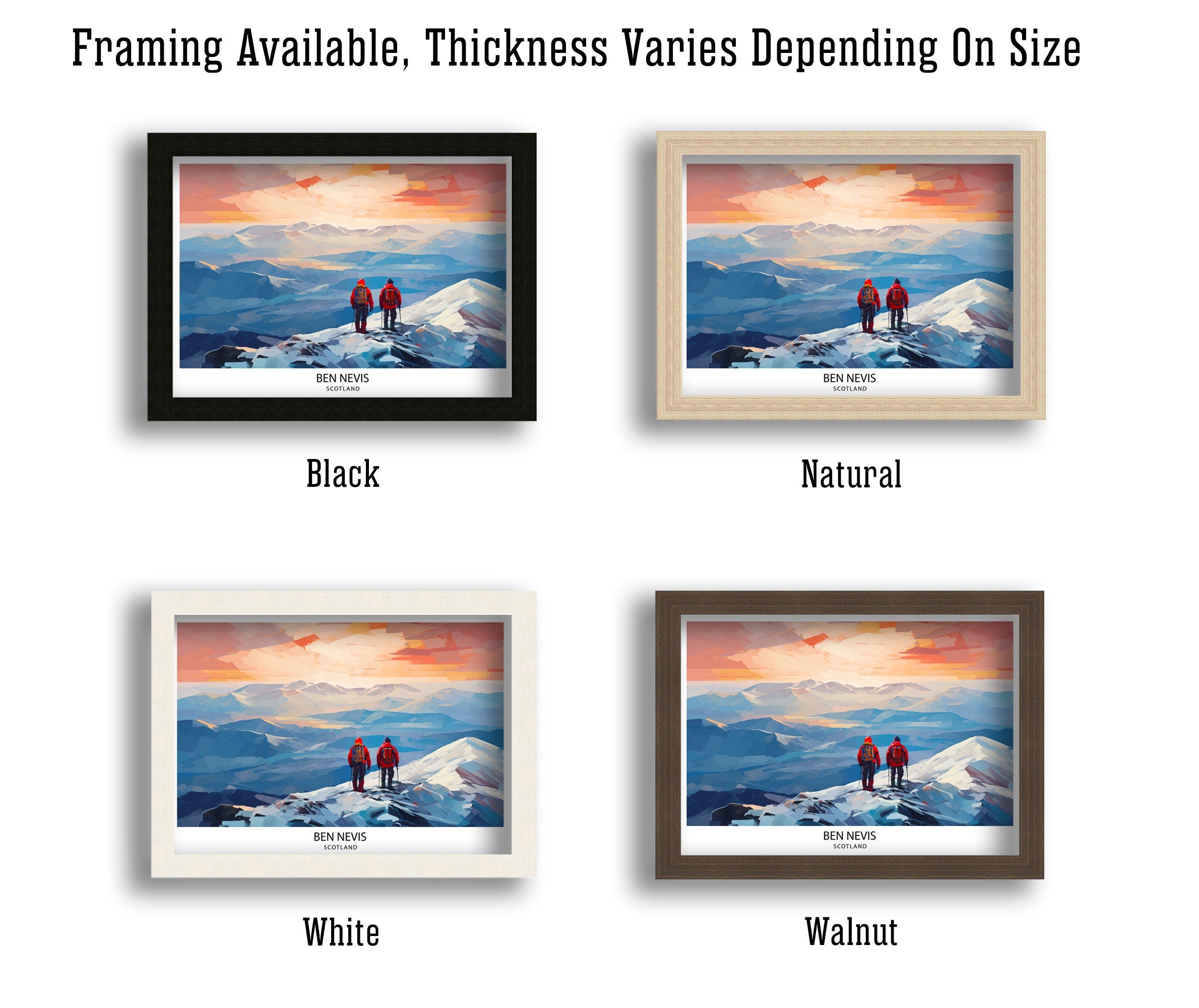 Ben Nevis Print Scottish Mountain Decor Fort William Scotland Wall Art Ben Nevis Summit Poster Scottish Highlands Landscape Artwork Hiking