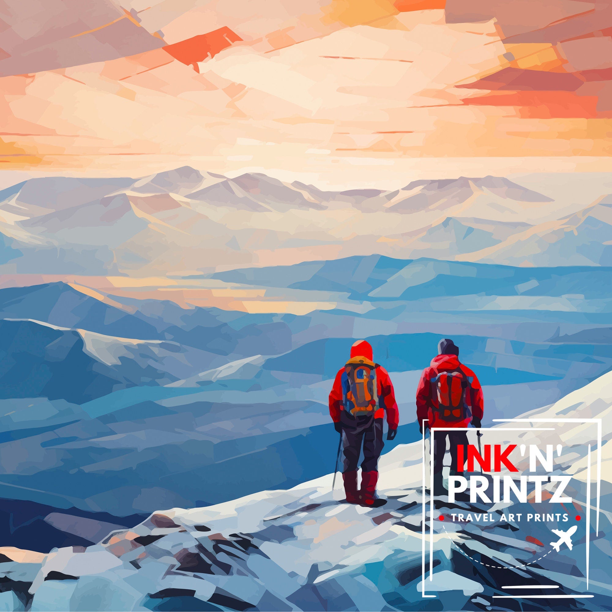 Ben Nevis Print Scottish Mountain Decor Fort William Scotland Wall Art Ben Nevis Summit Poster Scottish Highlands Landscape Artwork Hiking