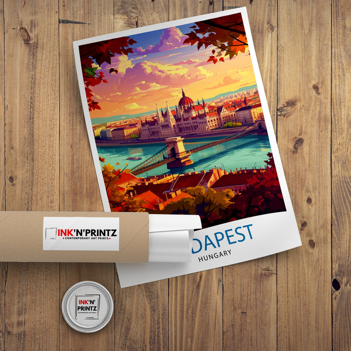 Budapest Hungary Travel Poster Budapest Wall Art Hungary Illustration Budapest Poster Hungary Travel Decor Budapest Home Decor Travel Poster