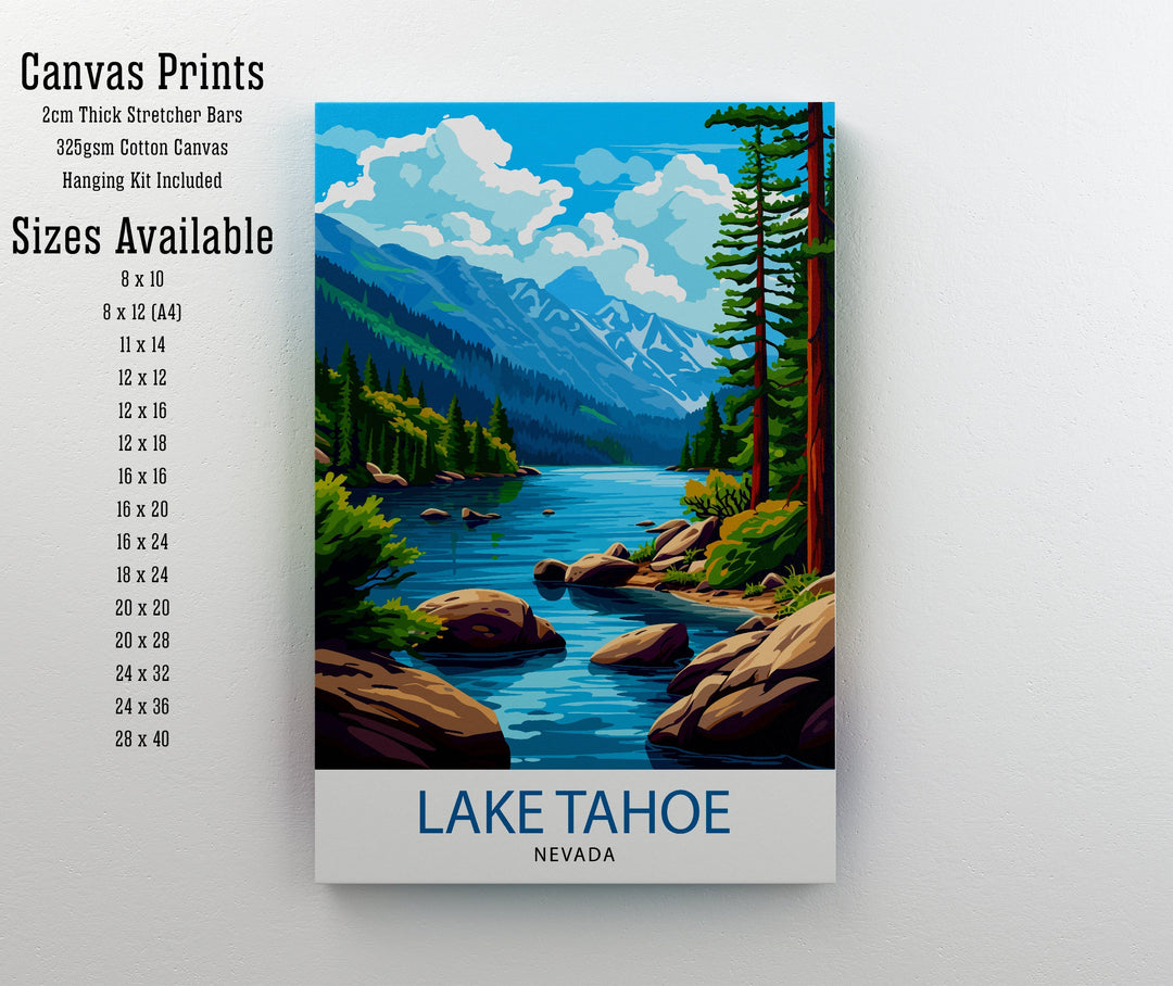 Lake Tahoe California Travel Print