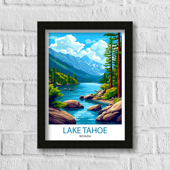 Lake Tahoe California Travel Print