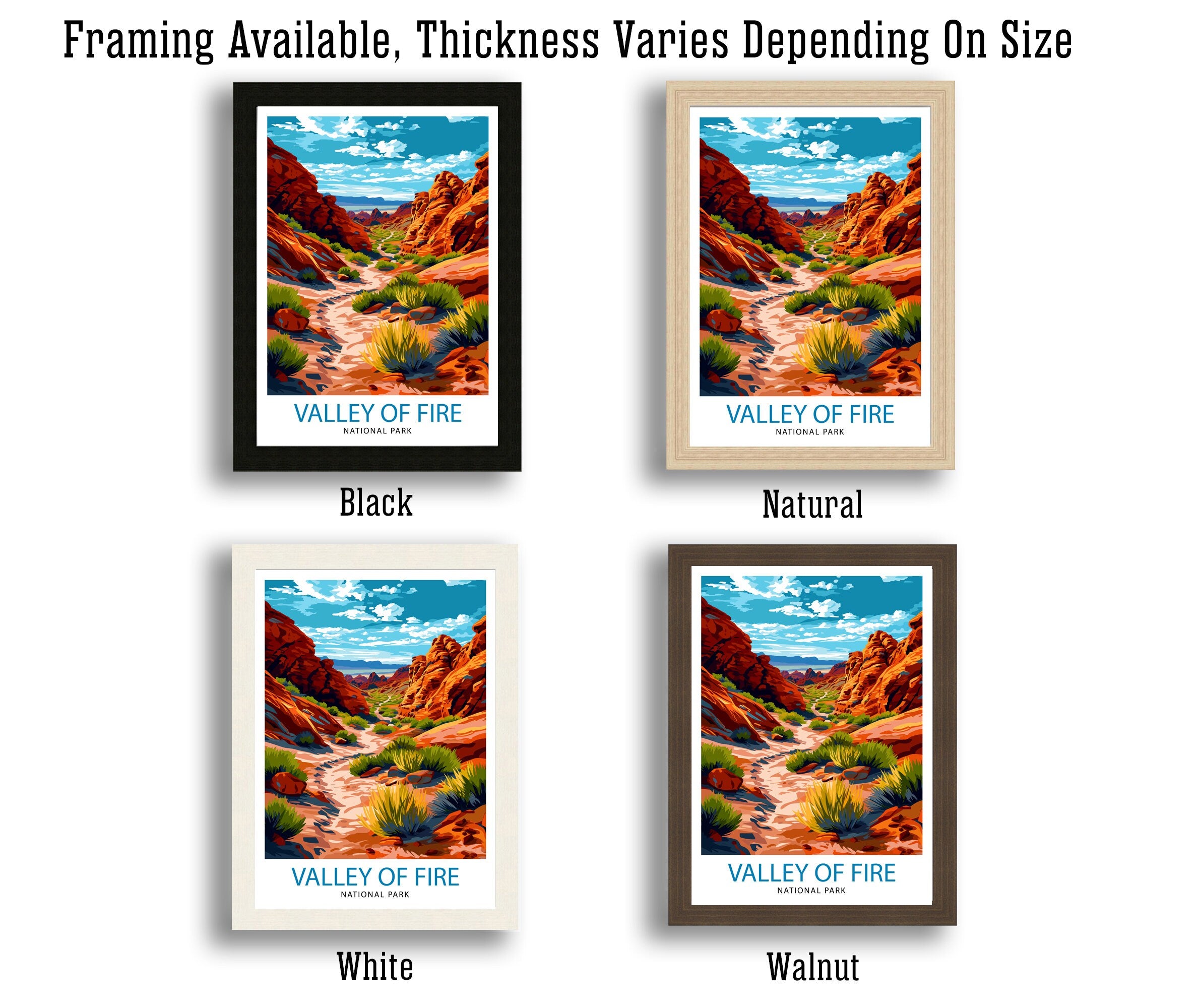 Valley of Fire State Park Print Nevada Desert Art Vibrant Landscape Poster Ancient Rock Formations Wall Decor Outdoor Exploration