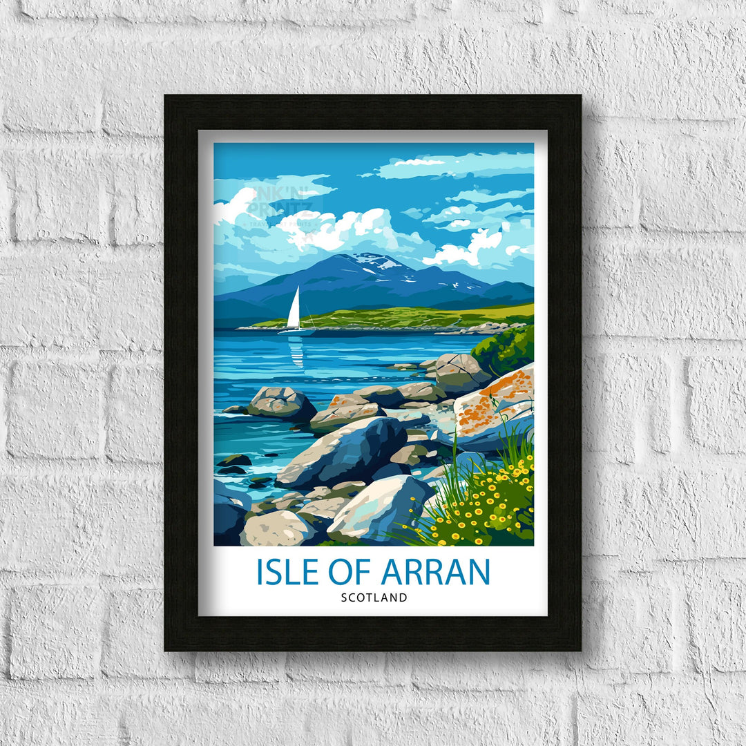 Isle of Arran Scotland Travel Poster Arran