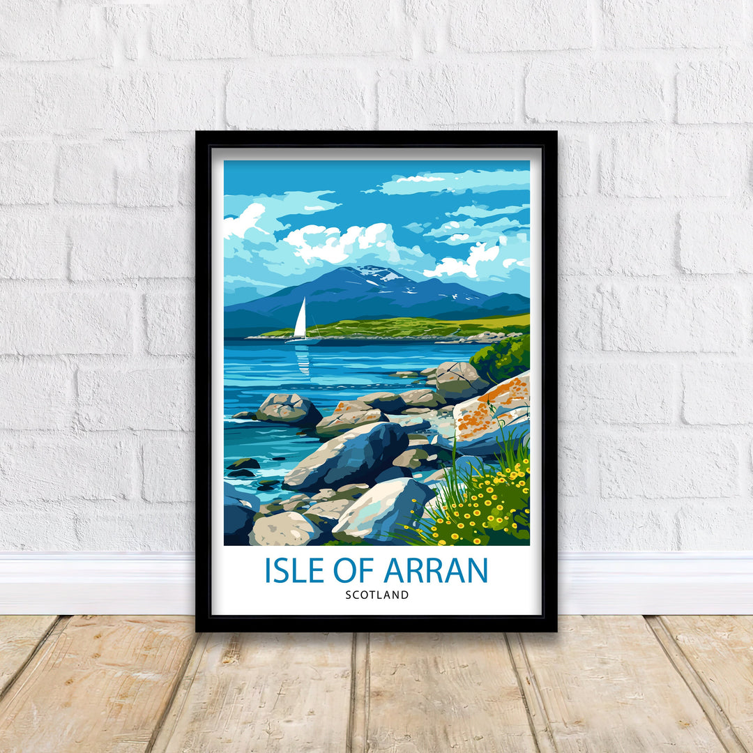 Isle of Arran Scotland Travel Poster Arran