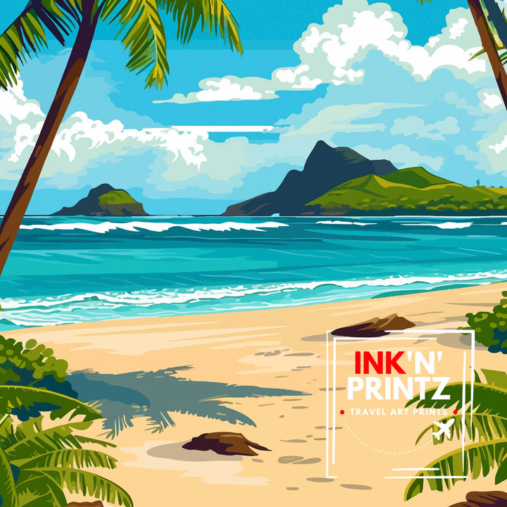 Lanikai Beach Travel Poster Lanikai