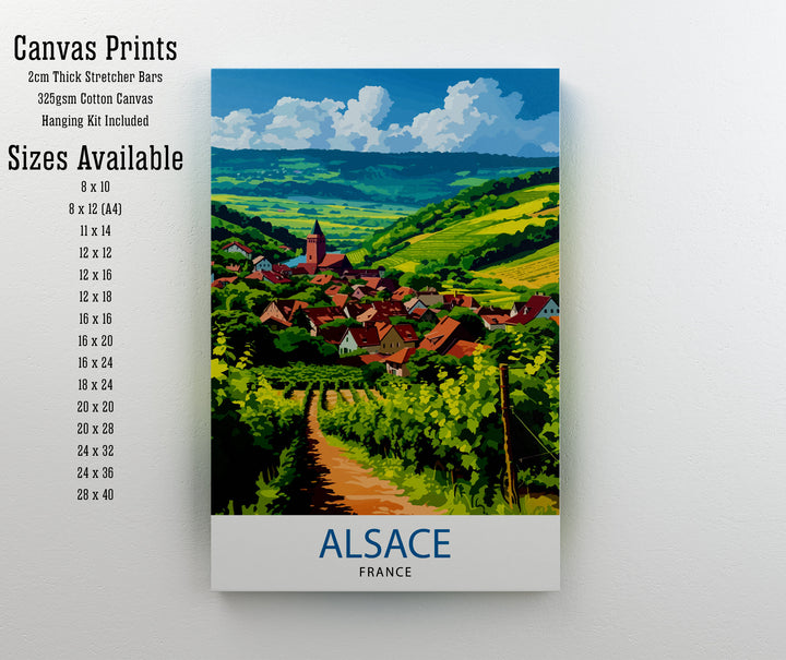 Alsace France Travel Poster Alsace Wall Art Alsace Home Decor Alsace Illustration Travel Poster Gift for Alsace France Home Decor