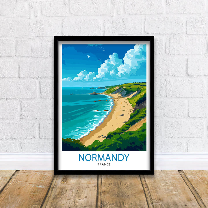 Normandy France Travel Poster Normandy