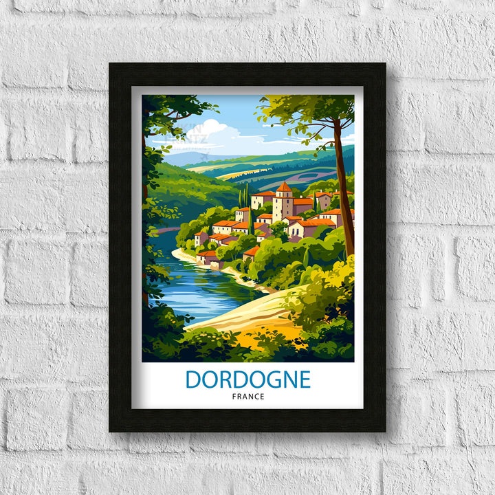 Dordogne France Travel Poster Dordogne