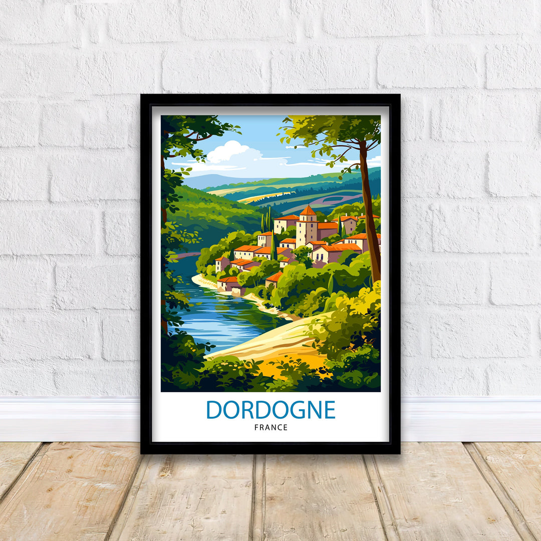 Dordogne France Travel Poster Dordogne