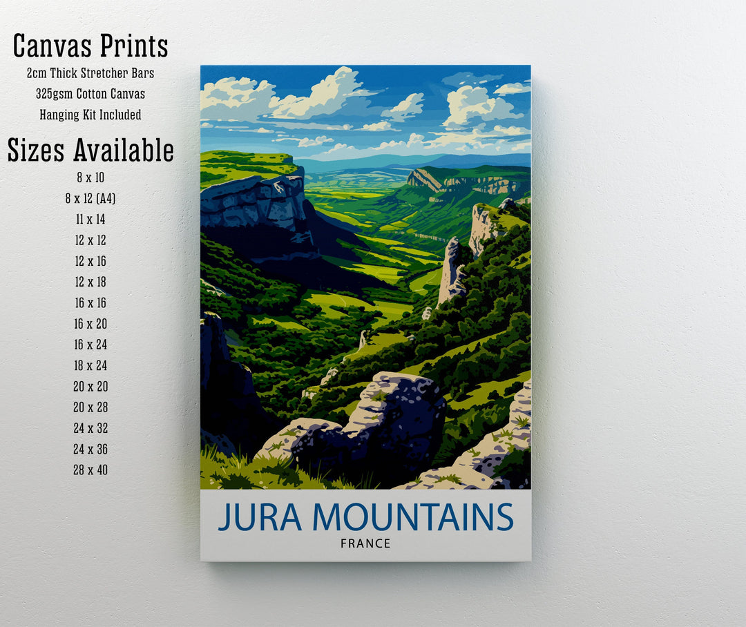 Jura Mountains France Poster Alpine Landscape Art French Wilderness Poster Mountain Range