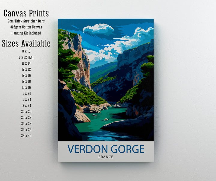 Verdon Gorge France Poster Stunning Canyon Art Provence Landscape Poster Turquoise River