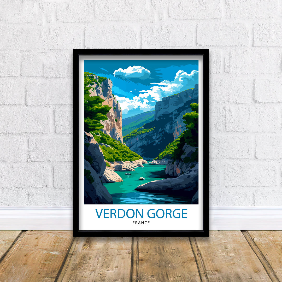 Verdon Gorge France Poster Stunning Canyon Art Provence Landscape Poster Turquoise River