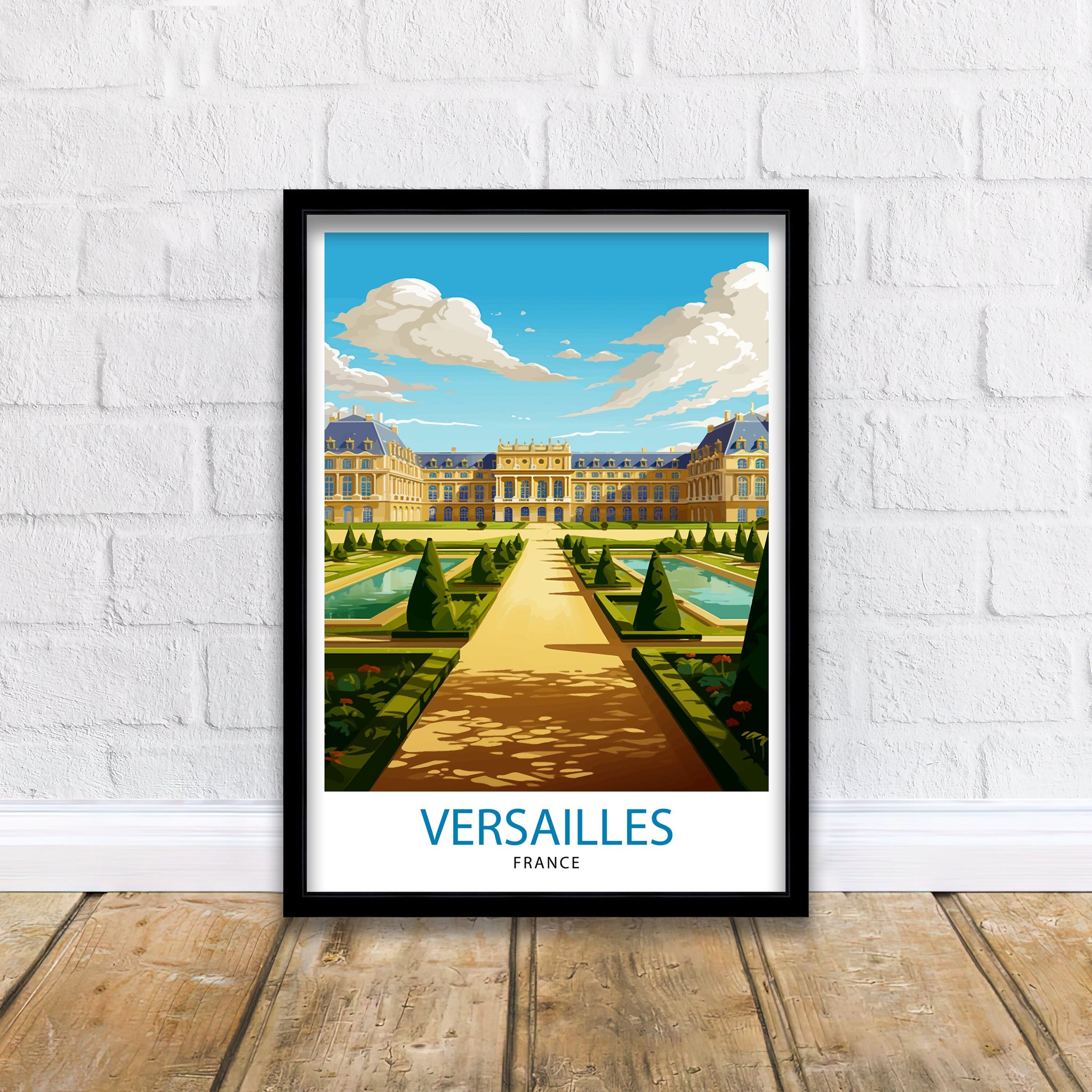 Versailles France Travel Print Versailles Wall Decor Versailles Poster France Travel Prints Versailles Art Print Versailles Illustration