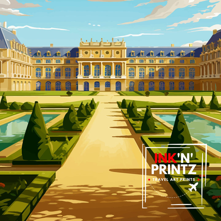 Versailles France Travel Poster Versailles